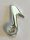 65868c Chrome Silver Minifigure, Utensil Trolls Eighth Note (Quaver) chromed by Bubul