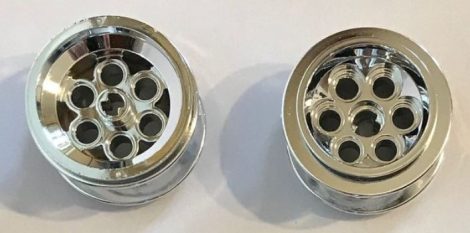 6595 Chrome Silver Wheel 49.6 x 28 VR with Axle Hole  6595 similar that 22253 and  23243 Custom Chromed by BUBUL