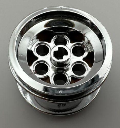 6595 | Chrome Silver Wheel 49.6 x 28 VR with Axle Hole  that 22253 and  23243 | Custom Chromed by BUBUL