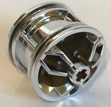 66155 Chrome Silver Wheel 30.4mm D. x 20mm with Center Axle Holes Motorcycle Custom Chromed by Bubul