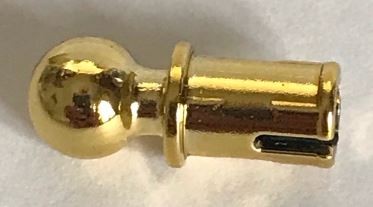 6628 Chrome GOLD Technic, Pin with Friction Ridges Lengthwise and Towball  or: 66906 Custom chromed by Bubul