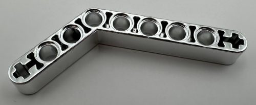 6629 Chrome Silver Technic, Liftarm 1 x 9 Bent (6 - 4) Thick  Part: 6629 Custom chromed by Bubul