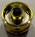 66727 Chrome Gold Wheel 18mm D. x 12mm with Pin Hole and Stud, Dotted Brake Rotor Lines Custom Chromed by BUBUL