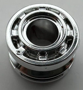 6683 | Chrome Silver Wheel 11mm D. x 8mm with Center Groove, 8 Spokes and Smooth Side | Custom Chromed by Bubul 