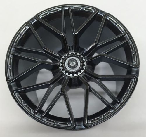  68577 Chrome Black Chrome-Titan Wheel 62.3mm D. x 42mm Technic Racing Large with 10 'Y' Spokes Custom Chromed by Bubul Lamborghini Sian rim