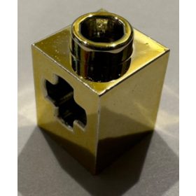   73230 Chrome Gold Technic, Brick 1 x 1 with Hole  Custom Chromed by Bubul