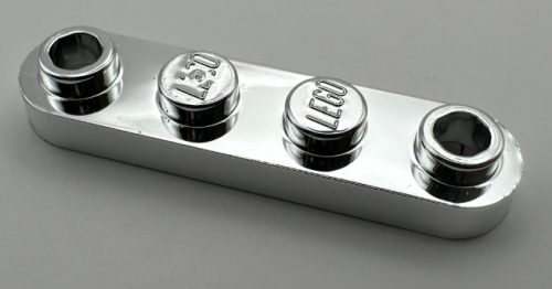 77845 | Chrome Silver Plate, Round 1 x 4 with 2 Open Studs | Custom Chromed by BUBUL