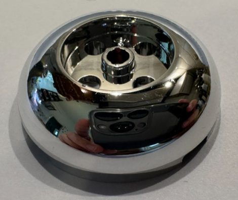 79850 Chrome Silver Brick, Round 4 x 4 Dome Top with 2 x 2 Recessed Center or 104786 Custom Chromed by BUBUL