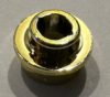 85861 Chrome Gold Plate, Round 1 x 1 with Open Stud  Custom Chromed by Bubul