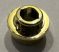 85861 Chrome Gold Plate, Round 1 x 1 with Open Stud  Custom Chromed by Bubul