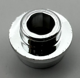 85861 Chrome Silver Plate, Round 1 x 1 with Open Stud  Custom Chromed by Bubul