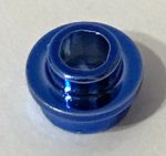   85861 Chrome Blue Plate, Round 1 x 1 with Open Stud Custom Chromed by Bubul