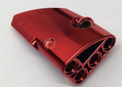 87086 Chrome RED Technic, Panel Fairing # 2 Small Smooth Short, Side B 87086 Custom Chromed by BUBUL