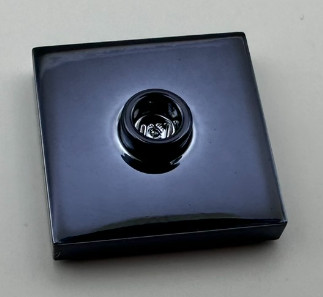 87580 Chrome Titan Plate, Modified 2 x 2 with Groove and 1 Stud in Center (Jumper)  87580 or 23893 Custom chromed by BUBUL