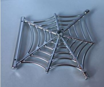 Chrome Silver Spider Web with Bar  90981 Custom Chromed By BUBUL