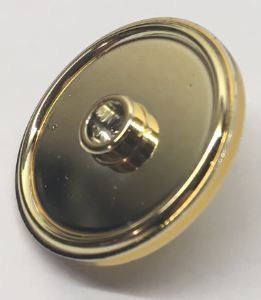 91884 Chrome GOLD Minifig, Shield Round with Stud and Ring Around Edge Custom Chromed by BUBUL