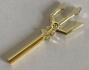 92289 Chrome Gold Minifigure, Weapon Trident or 92290 Custom Chromed by Bubul