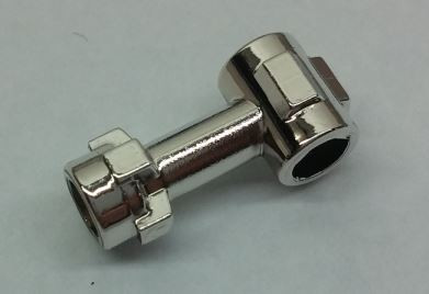 92690 Chrome Silver Bar 1L with Top Stud and 2 Side Studs  Custom Chromed by Bubul