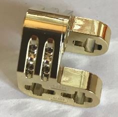 92907 Chrome GOLD Technic, Axle and Pin Connector Perpendicular Split  Part: 92907 Custom Chromed by BUBUL