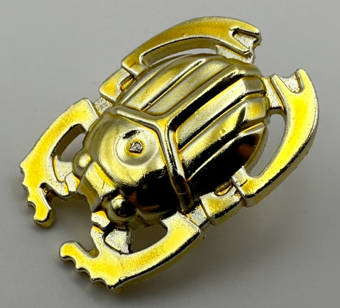 93251 Chrome Gold Minifig, Shield Scarab  Custom Chromed by BUBUL