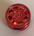   93593 Chrome RED Wheel 11mm D. x 6mm with 8 Spokes  93593 Custom Chromed by BUBUL