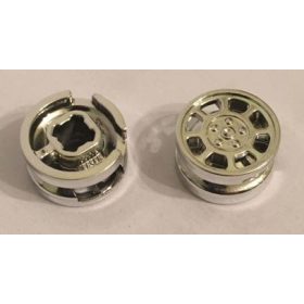  93593 Chrome Silver Wheel 11mm D. x 6mm with 8 Spokes  93593 Custom Chromed by BUBUL