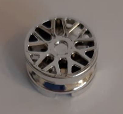 Chrome Silver Wheel 11mm D. x 6mm with 8 'Y' Spokes  93595 Custom Chromed by BUBUL
