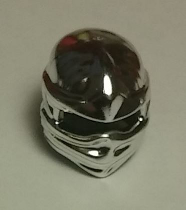 Chrome Silver Minifig, Headgear Ninjago Wrap, Plain   98133  Custom Chromed by Bubul