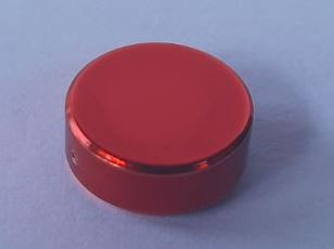 98138_Chrome-RED  Tile, Round 1 x 1  part 98138 or 35381  Custom Chromed by BUBUL