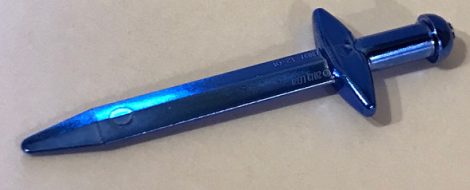 18031 Chrome Blue Minifig, Weapon Sword,   Greatsword Pointed   or 98370   Custom chromed by Bubul