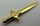 18031 Chrome Gold Minifig, Weapon Sword,  Greatsword Pointed  98370 Custom chromed by Bubul