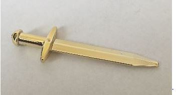 Lego 1x minifig arme weapon épée longue long sword or/pearl gold 18031 NEUF