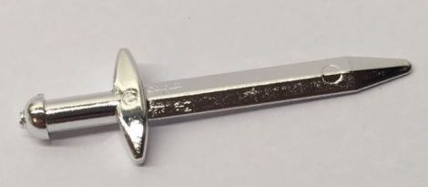 Chrome Silver Minifig, Weapon Sword,   Greatsword Pointed   98370 or  very similar 18031  Custom chromed by Bubul