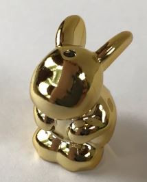 98387 Chrome Gold Bunny / Rabbit, Friends, Sitting Custom Chromed by BUBUL