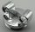 99009 Chrome Silver Technic Turntable 28 Tooth, Base Custom Chromed by BUBUL