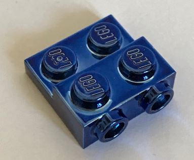 99206 Chrome Blue Plate, Modified 2 x 2 x 2/3 with 2 Studs on Side Custom Chromed by BUBUL