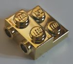   99206 Chrome GOLD Plate, Modified 2 x 2 x 2/3 with 2 Studs on Side Custom Chromed by BUBUL
