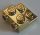 99206 Chrome GOLD Plate, Modified 2 x 2 x 2/3 with 2 Studs on Side Custom Chromed by BUBUL