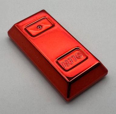 99563_Chrome RED Minifig, Utensil Ingot / Bar  99563 or 95349 Custom Chromed by BUBUL