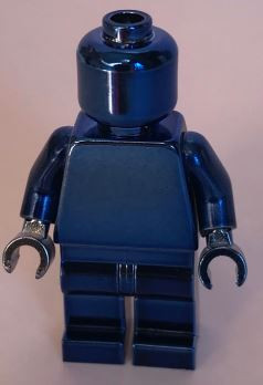 970 Plain minifigure 973 Chrome BLUE Custom Chromed by BUBUL 