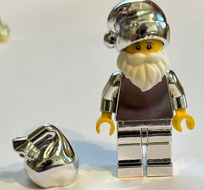 Minifig_Santa_silver Custom Chromed by BUBUL 