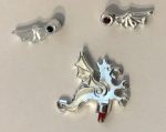   X46 and X47 and X48 in a pair Chrome Silver Minifigure, Plume Dragon Wing Left and Right and PLume Custom Chromed by BUBUL
