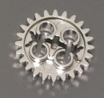   Chrome Silver Technic, Gear 24 Tooth (Old Style with Three Axle Holes) Part:x187  similar 3648 and 24505 Custom chromed by Bubul