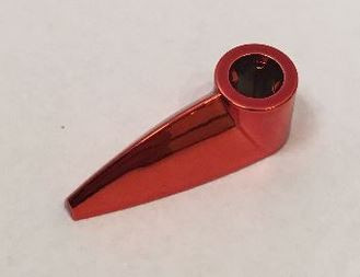 X346 Chrome-RED   Bionicle 1 x 3 Tooth with Axle Hole (R) Part x346 or 41669 chromed by Bubul