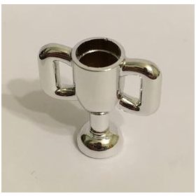   Chrome Silver Minifig, Utensil Trophy Cup Small   10172  Custom Chromed by BUBUL
