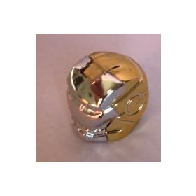    Chrome Gold 10907 and Silver visor Minifigure, Headgear Helmet Space with Open Face and Top Hinge (Iron Man) Custom chromed by Bubul
