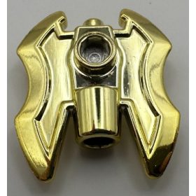   11096 Chrome GOLD Minifigure, Weapon Axe Head, Twin Bladed Custom Chromed by BUBUL