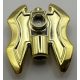 11096 Chrome GOLD Minifigure, Weapon Axe Head, Twin Bladed Custom Chromed by BUBUL