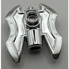   11096 Chrome Silver Minifigure, Weapon Axe Head, Twin Bladed Custom Chromed by BUBUL