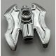 11096 Chrome Silver Minifigure, Weapon Axe Head, Twin Bladed Custom Chromed by BUBUL